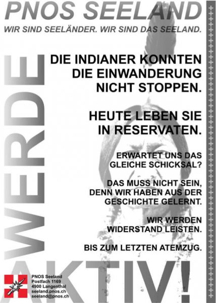 Flyer der PNOS Seeland