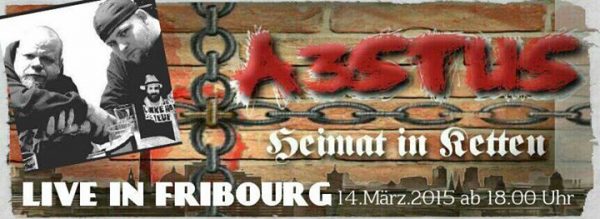 Konzertankündigung von A3stus für Fribourg (CH)
