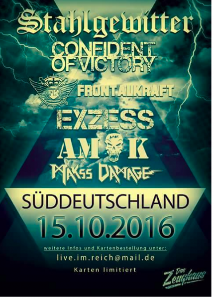 Flyer des B&H Konzertes in Alt St.Johann (SG), 15.10.2016