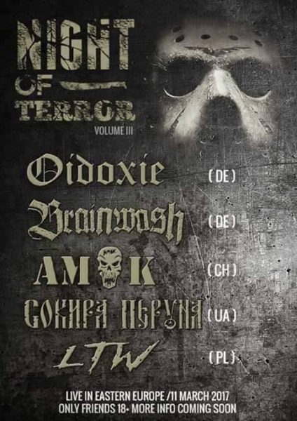 Konzertflyer 11.03.2017 Night of Terror Polen