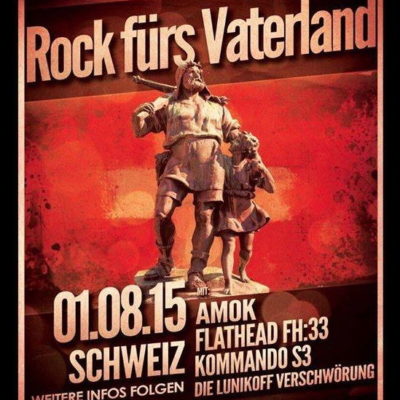 Flyer für das 1. August-Konzert 2015 in Schönenberg ZH