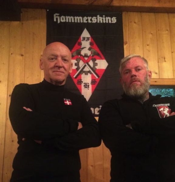 Philippe Brennenstuhl zu Besuch bei den welschen Hammerskins, hier mit Christophe Gruy