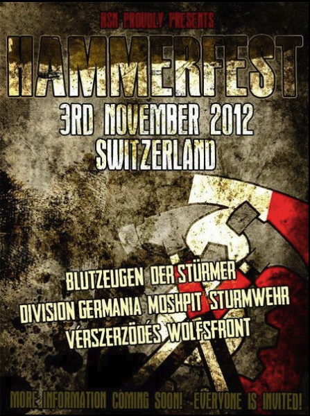 Das Hammerfest 2012 wurde ursprünglich in der Schweiz angekündigt – bevor die Organisator_innen den Veranstaltungsort nach Toul (F) verlegten.