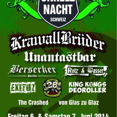 Flyer der 5. Onkelznacht auf der Wäckerschwend - mit dabei die Band "Von Glas zu Glaz" der beiden rechtsextremen Brüder Cedric und Alex Rohrbach.