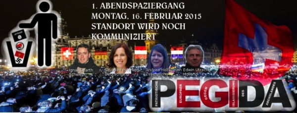 Mit diesem Flyer rief die Pegida Schweiz erstmals zur Demo auf - durchgeführt wurde sie allerdings nie.