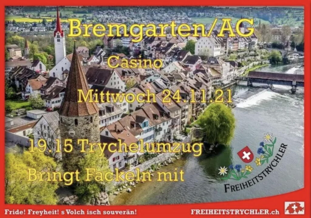 Flyer der Freiheitstrychler